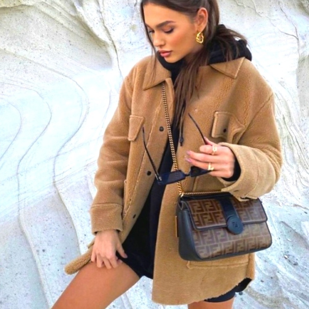 Zara Teddy Faux Fur Jacket | Cozy Oversized Fall Winter Coat | Size XS NWOT